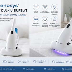 TIENS Zenosys UV dulkių siurblys su HEPA filtru tekstilės ir čiužinių valymui